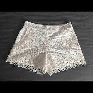 White Lacey Shorts